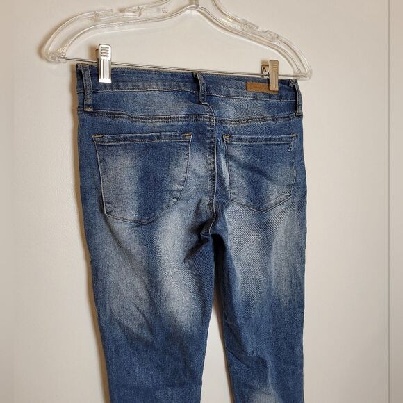 Articles of Society Jeans Tapered Leg Blue Jean Acid Wash Medium Low Rise Size 4 - Picture 6 of 8